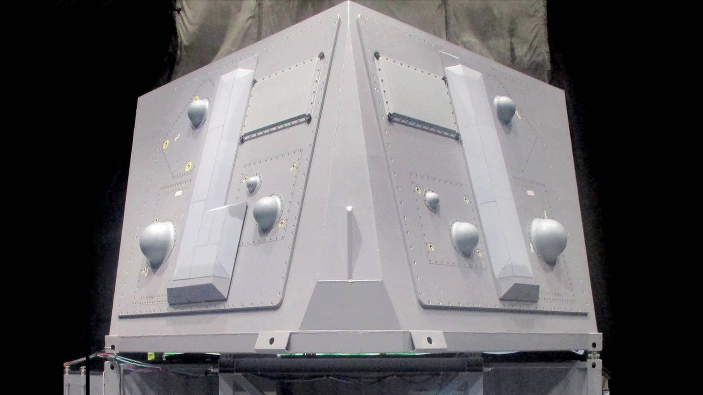 Northrop Grumman's SEWIP Block III will not only protects Navy ships from threats via electronic attacks, but its AESA technology can also be used to surveil and communicate. (Northrop Grumman