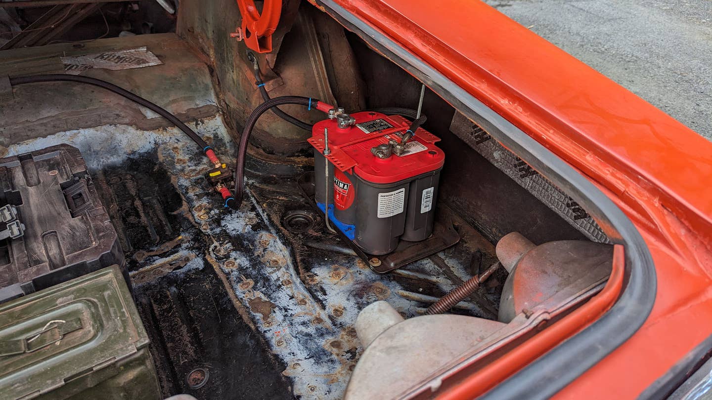 1969 Dodge Charger Battery to Trunk Relocation 