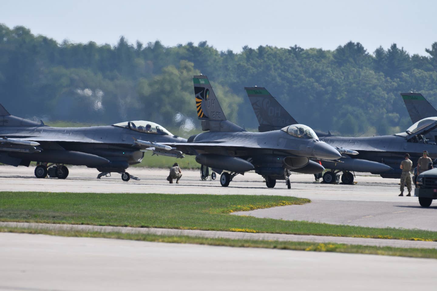 Some of the F-16 Vipers taking in Northern Lightning 2023. <em>Andy Laurent</em>