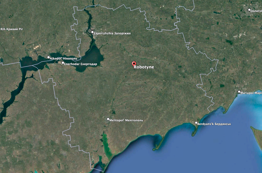 Oekraïne blijft druk uitoefenen op de Robotyne-Verbove-sector van het slagveld in de oblast Zaporizja.  (Google Earth-afbeelding)
