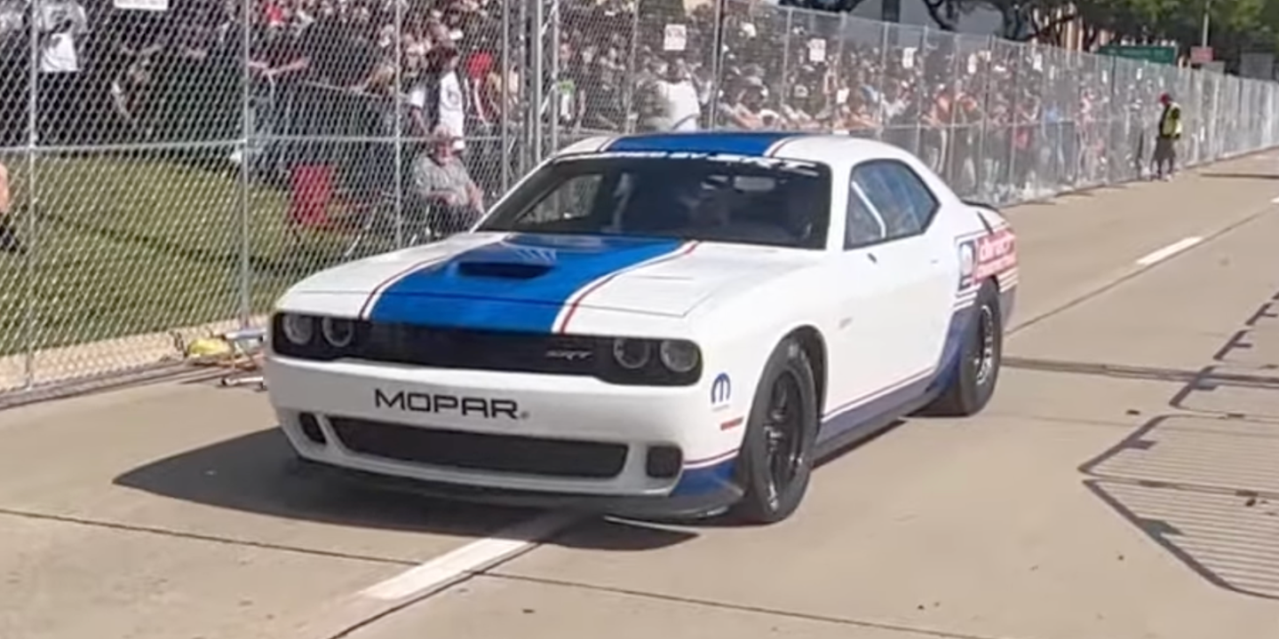 Dodge Challenger Drag Pak With a Twin-Turbo I6 Just Feels Wrong