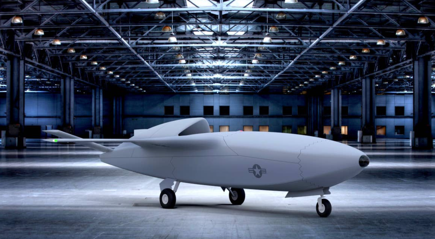 Dating back to around 2019, this Air Force rendering was described as a “low-cost attritable Unmanned Combat Aerial Vehicle (UCAV).”&nbsp;<em>USAF</em><br>