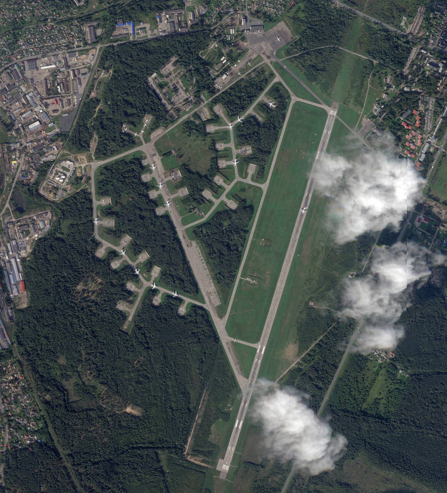 Kresty Air Base. <em>PHOTO © 2023 PLANET LABS INC. ALL RIGHTS RESERVED. REPRINTED BY PERMISSION</em>