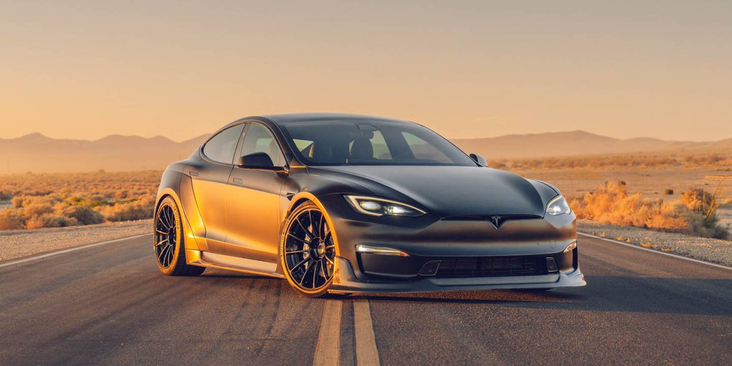 This Dark Knight Body Kit Adds Some Aggression to the Tesla Model S