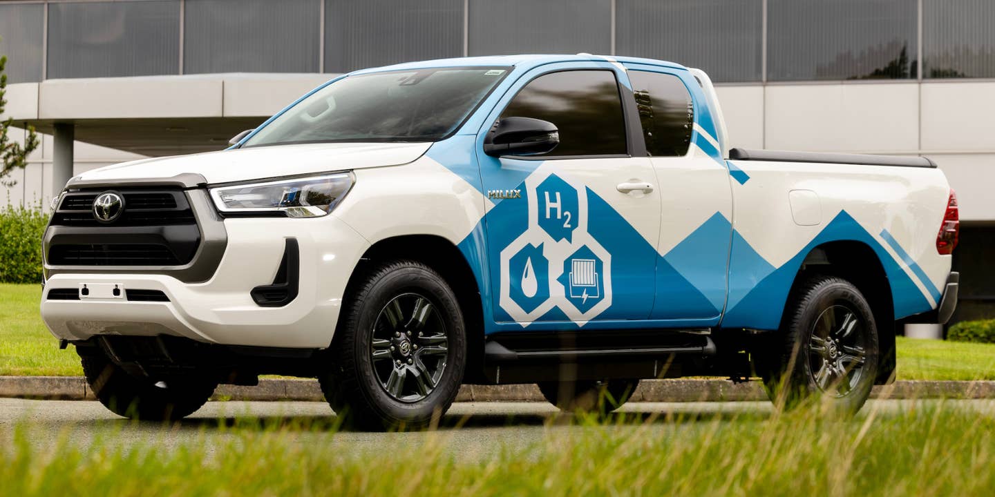 Toyota Built a Hydrogen Fuel Cell Hilux Pickup Truck Using a Mirai Powertrain
