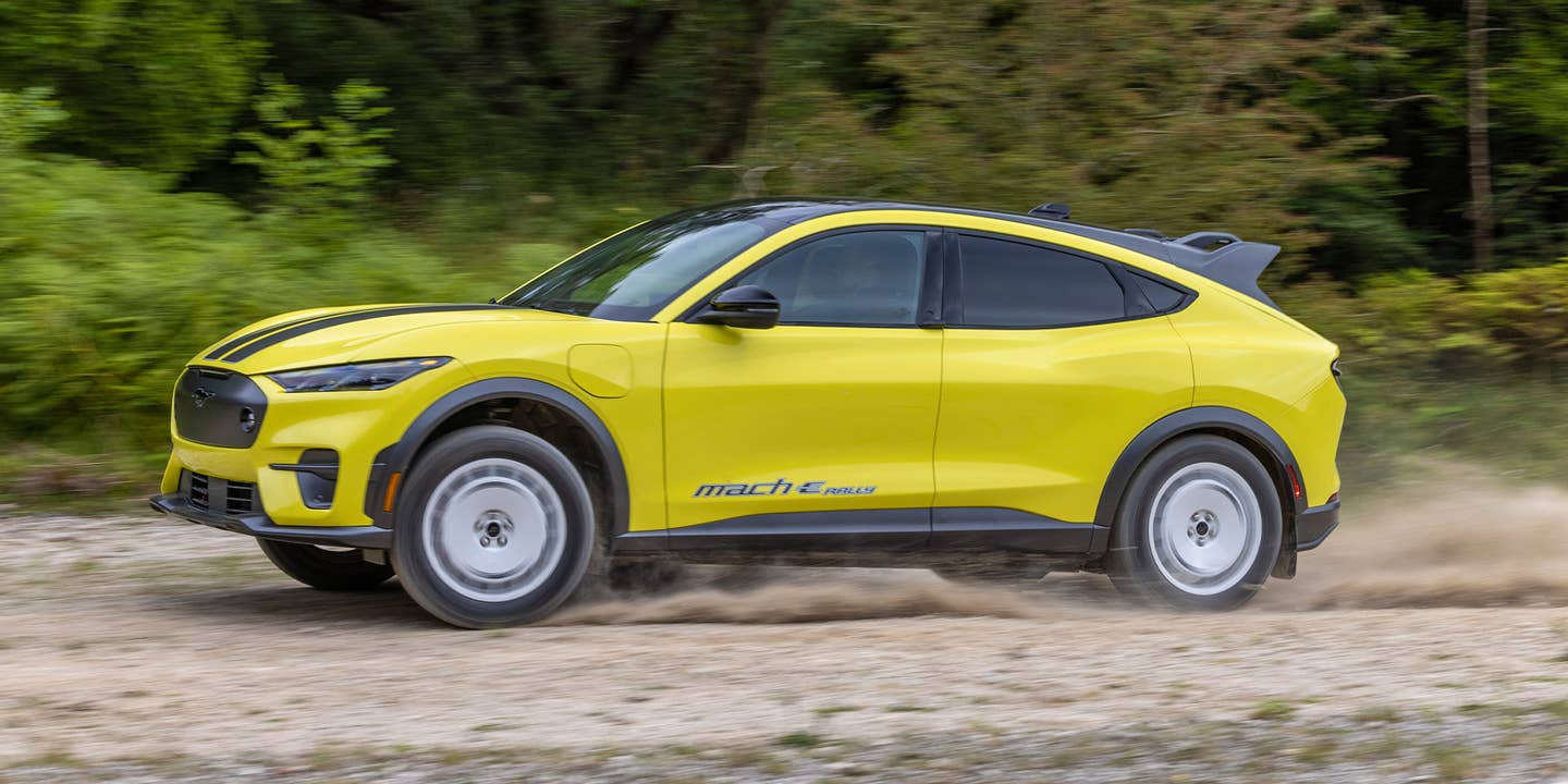 2024 Ford Mustang Mach-E Rally Slings Gravel With 480 HP, More Sidewall, and MagneRide