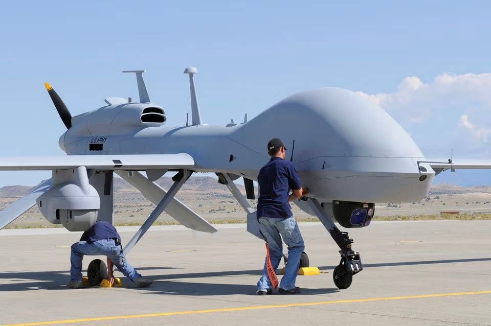 MQ-1C are highly capable remotely piloted vehicles with long endurance that can carry weapons like Hellfire missiles and multiple types of advanced sensors, including wide area aerial surveillance systems, electronic warfare and communications pods, and more. (US Army)