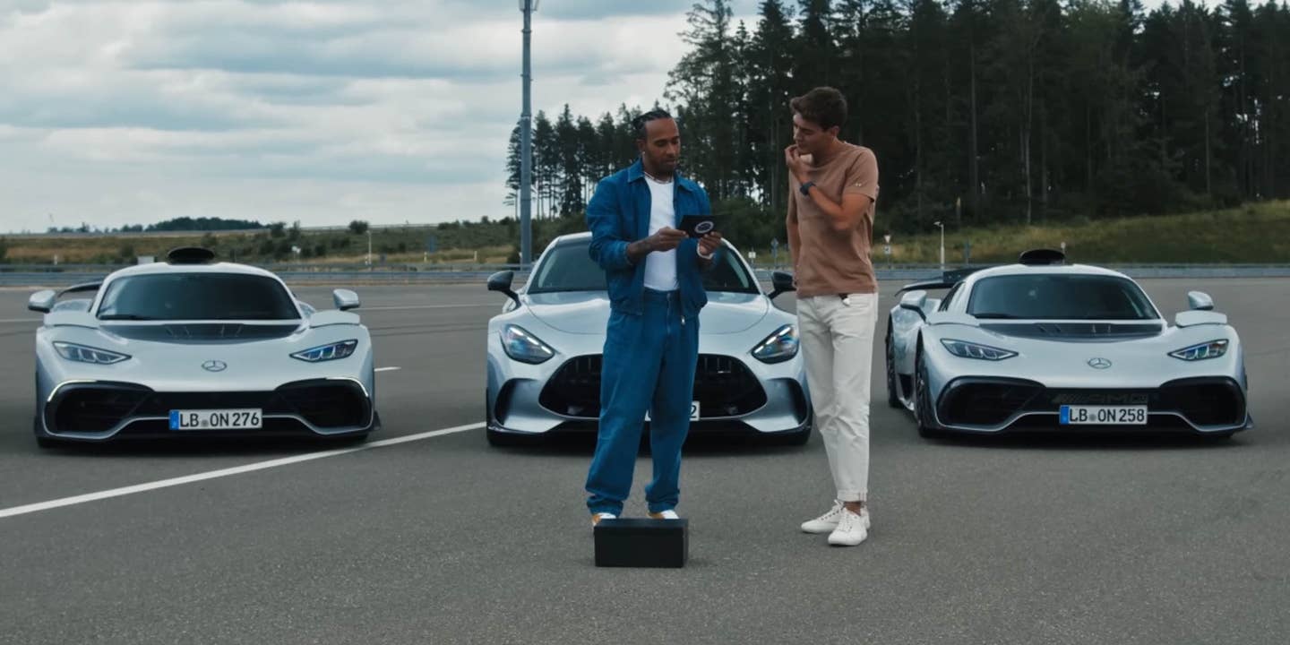 No F1 Today: Watch Lewis Hamilton and George Russell Hoon the AMG One Instead