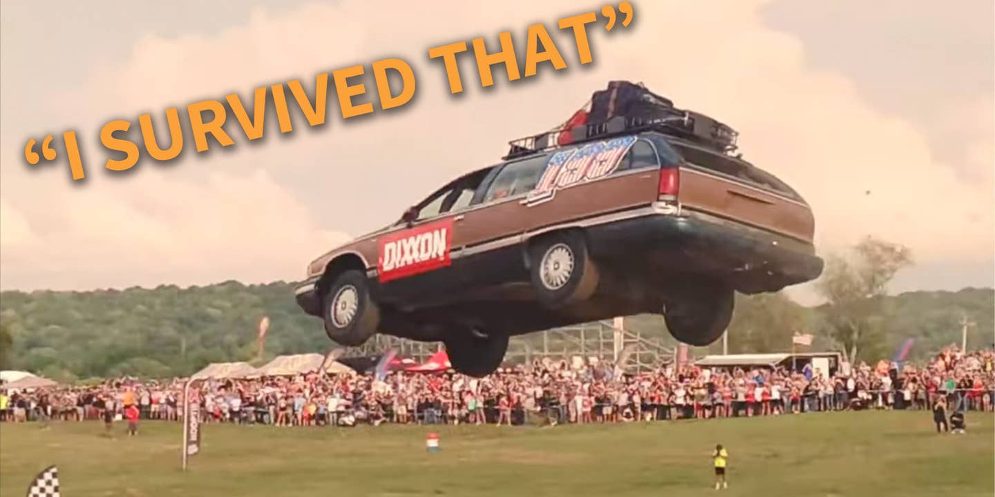 Launching a Buick Roadmaster 165 Feet Takes Nerves of Steel
