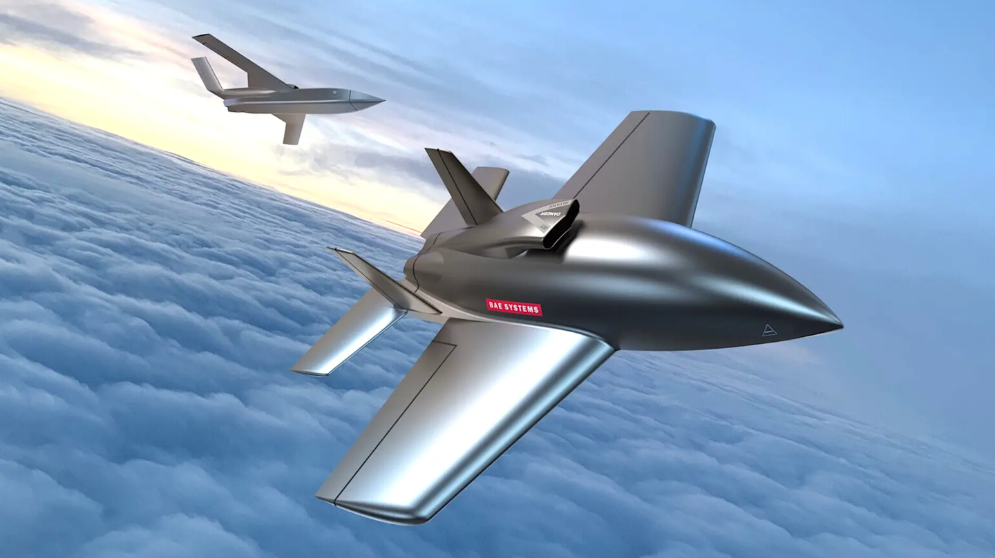 &nbsp;<br>BAE Systems’ “agile and affordable” drone concepts to meet the demands of a “complex and rapidly evolving battlespace.” The smaller drone in the foreground is broadly comparable to the Jackdaw. <em>BAE Systems</em>