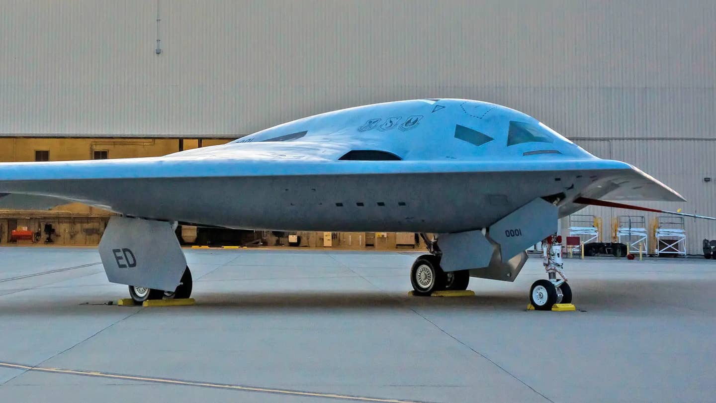 The first pre-production B-21 Raider seen in new image released today. <em>USAF</em>