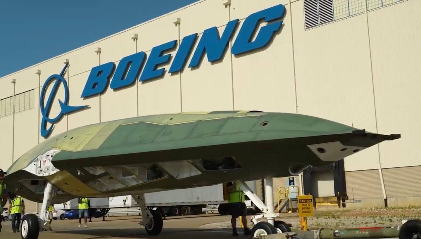 MQ-25 on the move. <em>Boeing screenshot</em>