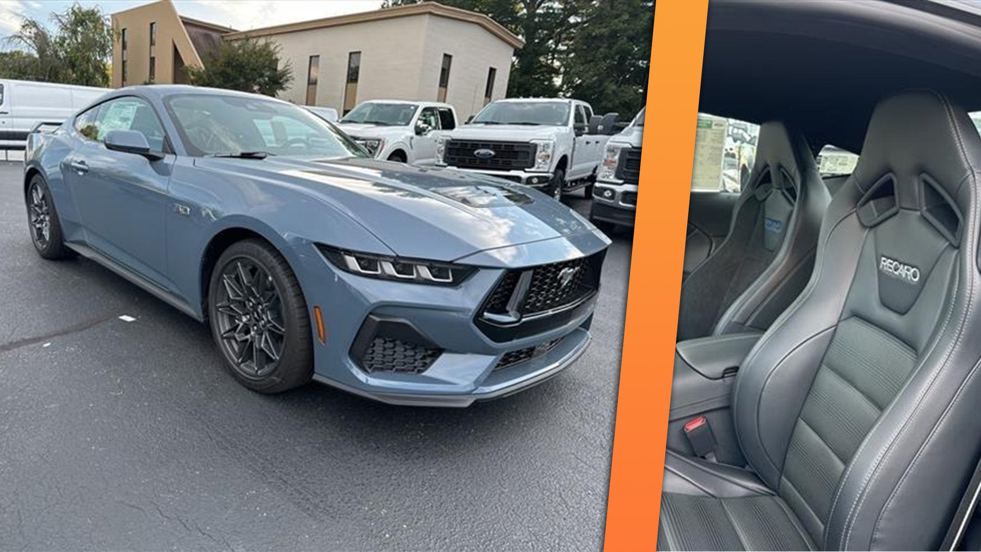 2024 Ford Mustang delivered to dealer with mismatched seats