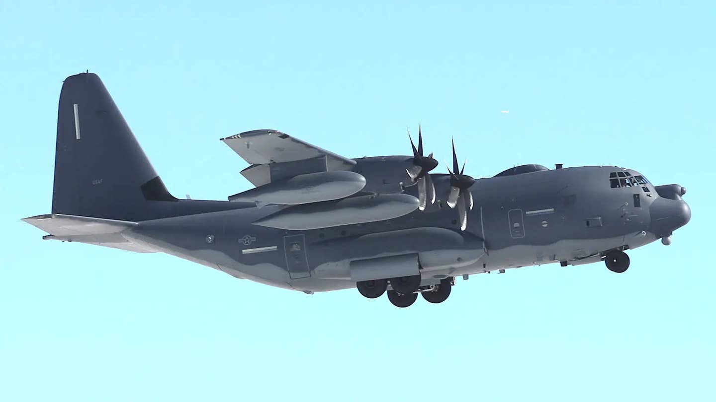 An AFSOC MC-130J Commando II. This particular example has gone through a number of recent upgrade programs, including one that adds the new Silent Knight terrain-following/terrain avoidance radar to the nose. <em>Sierra Nevada Corporation</em>