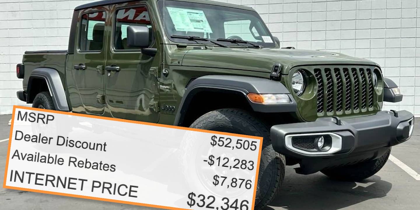 Jeep Gladiator Gets Record $20K Discount Off MSRP Amid Sales Slump