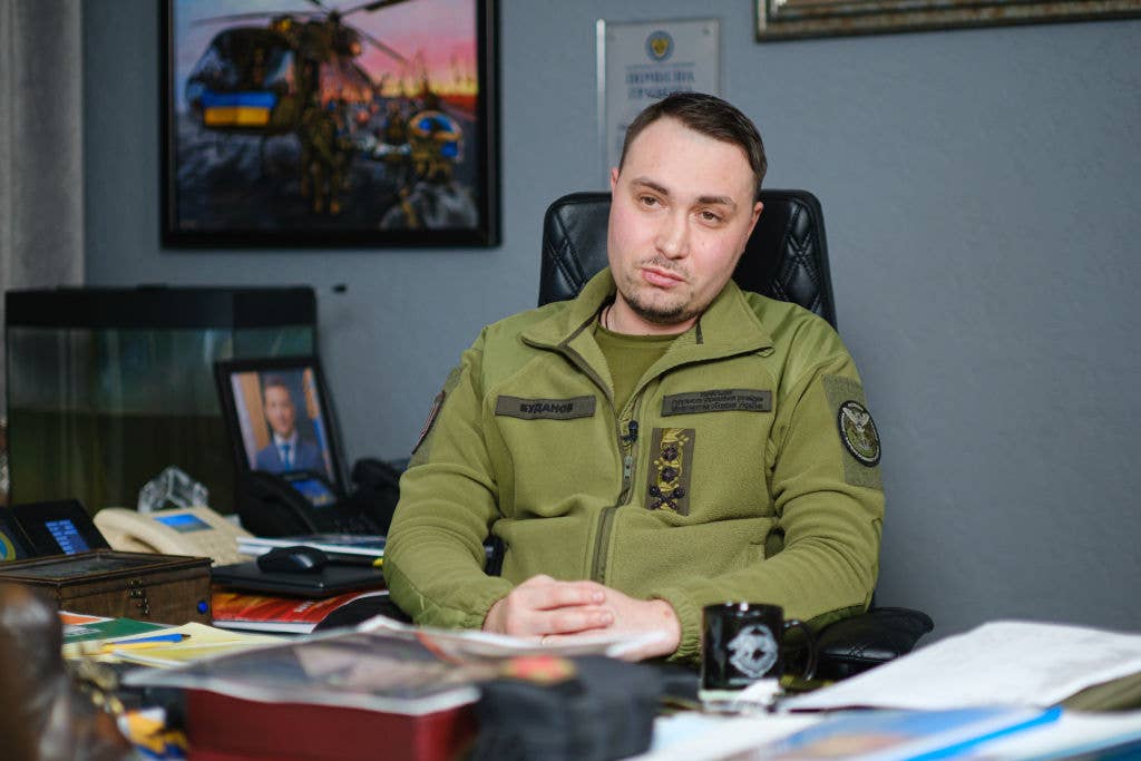 Now Lt. Gen. Kyrylo Budanov in his office in Kyiv. (Photo by Vitalii Nosach/Global Images Ukraine via Getty Images)
