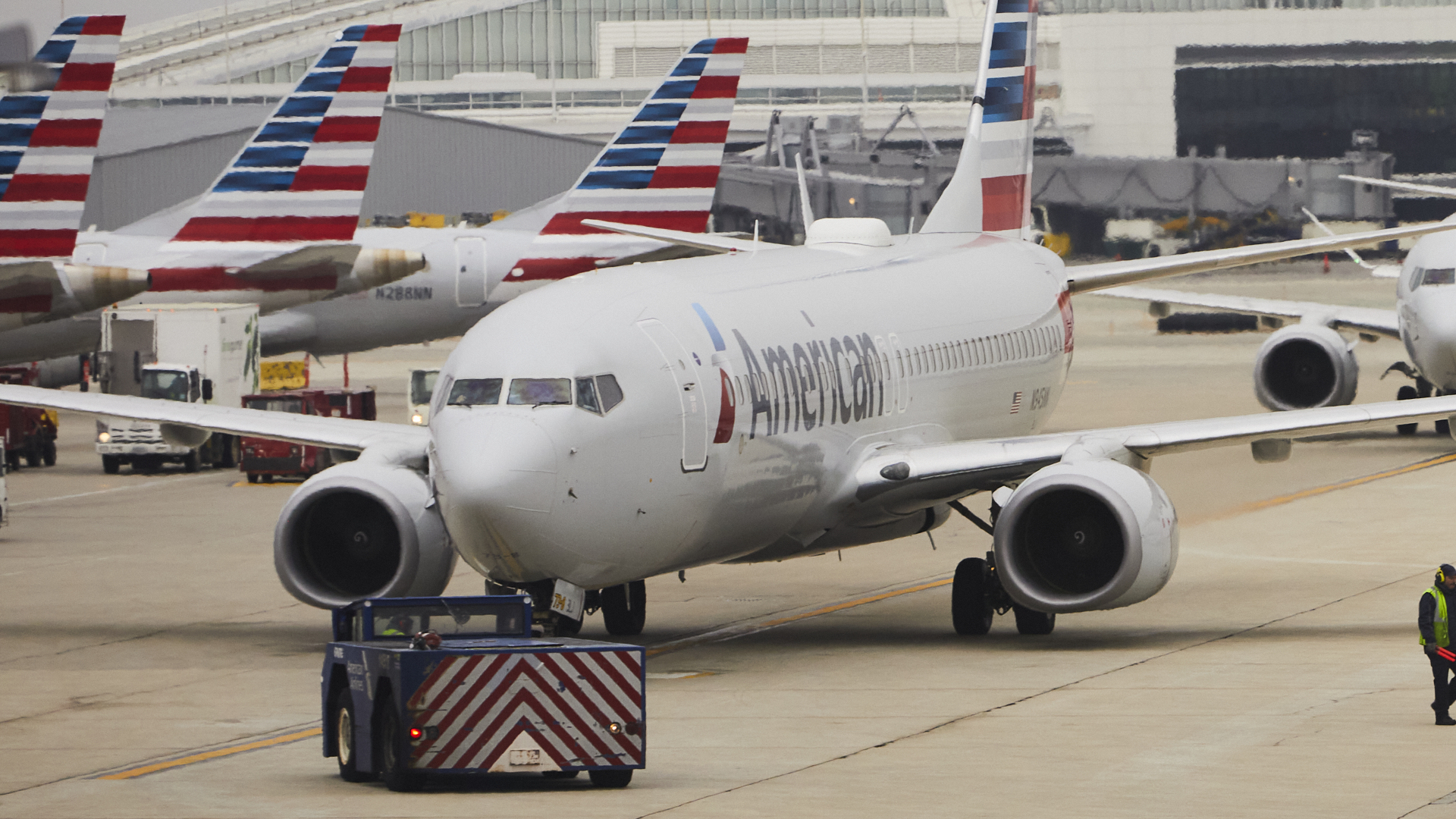American Airlines jets on the tarmac