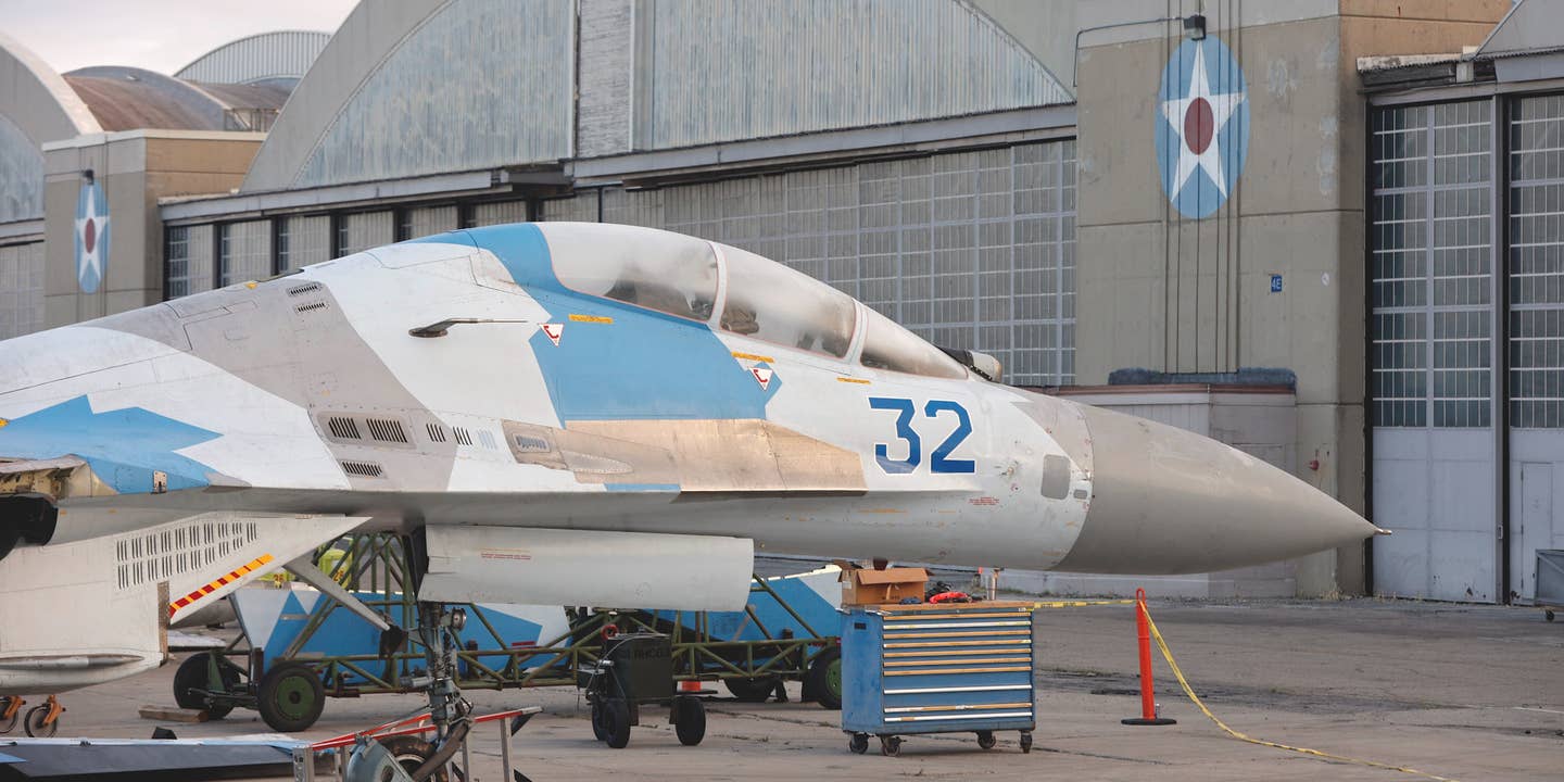 The National Museum of the U.S. AIr Force's latest acquisition, an Su-27UB Flanker-C, has a curious history.