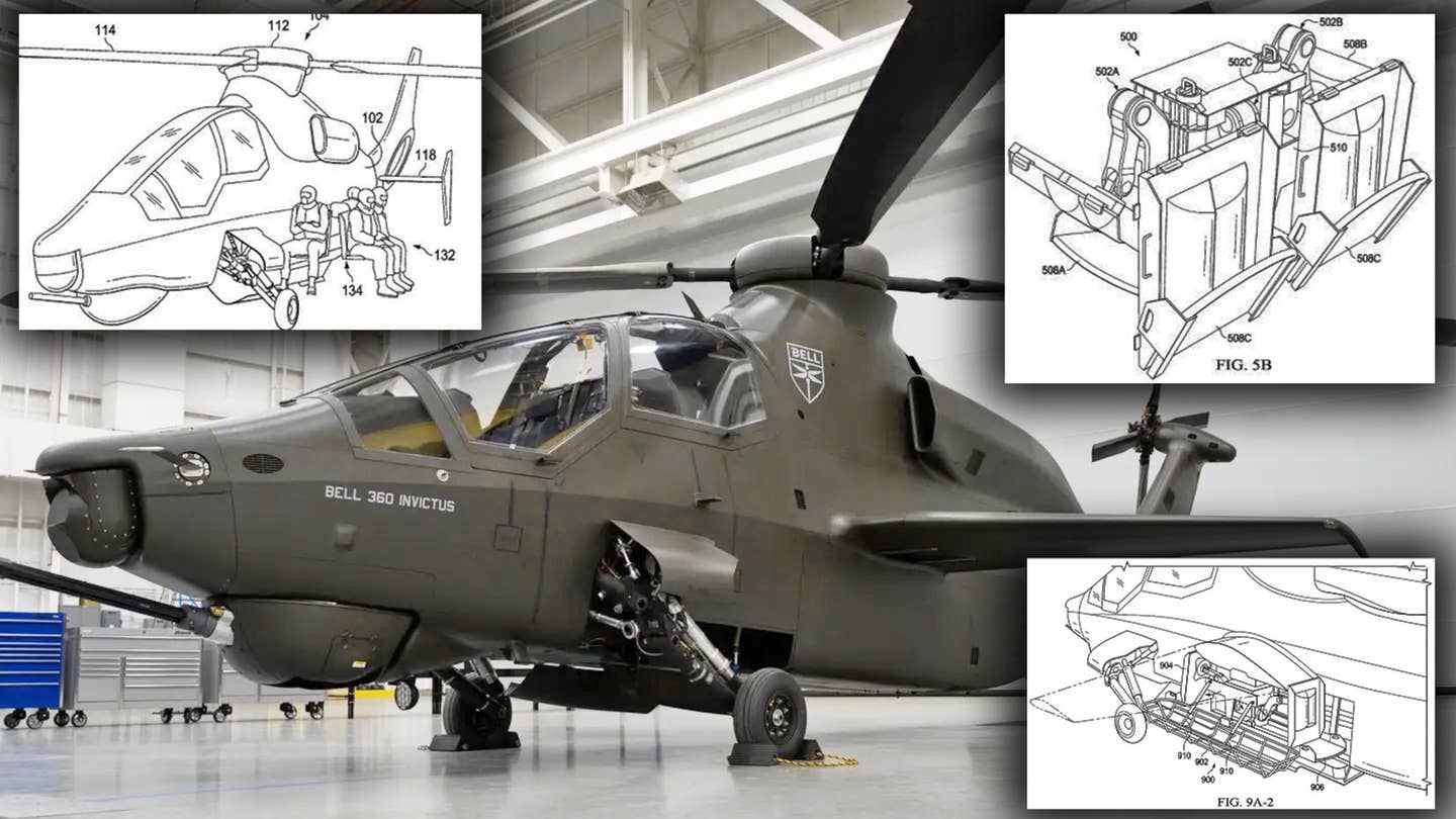 There is now a patented pop-out modular passenger system design that could be used on Bell's 360 Invictus armed scout helicopter.