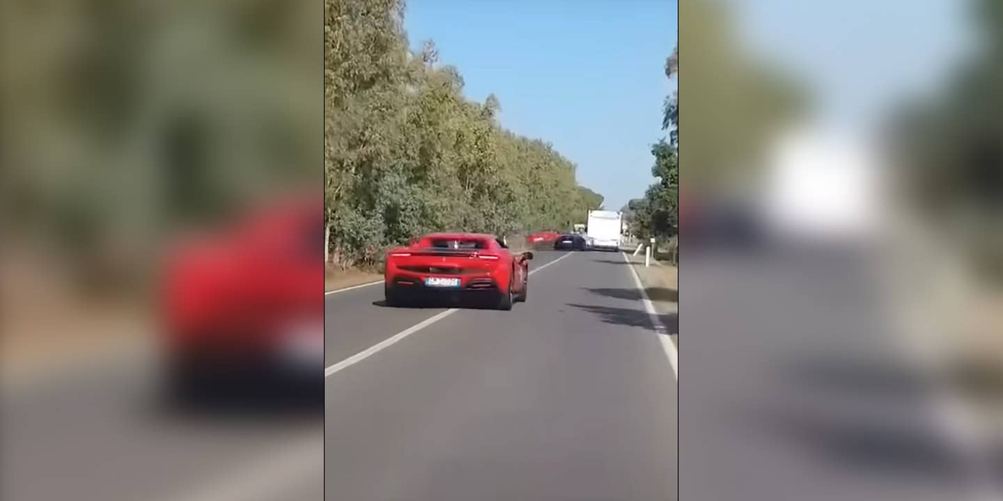Two Dead After a Ferrari and Lamborghini Hit an RV
