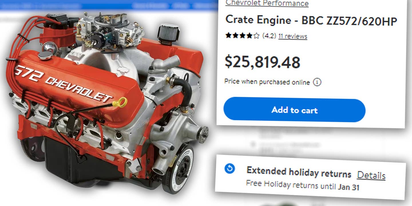 You Can Buy a Chevy Big-Block V8 Crate Engine From Walmart—With Free Returns