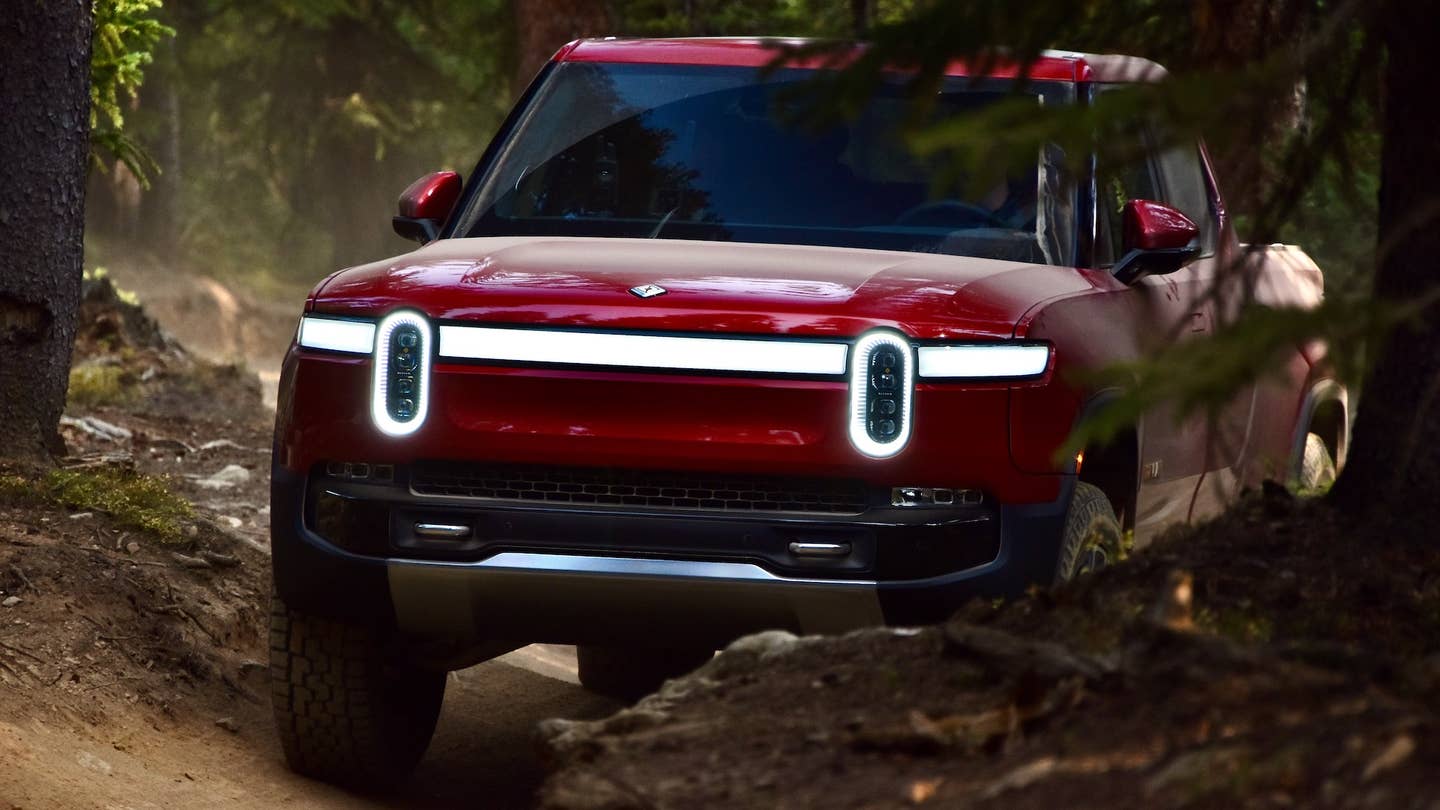 2022 Rivian R1T in the Rocky Mountains