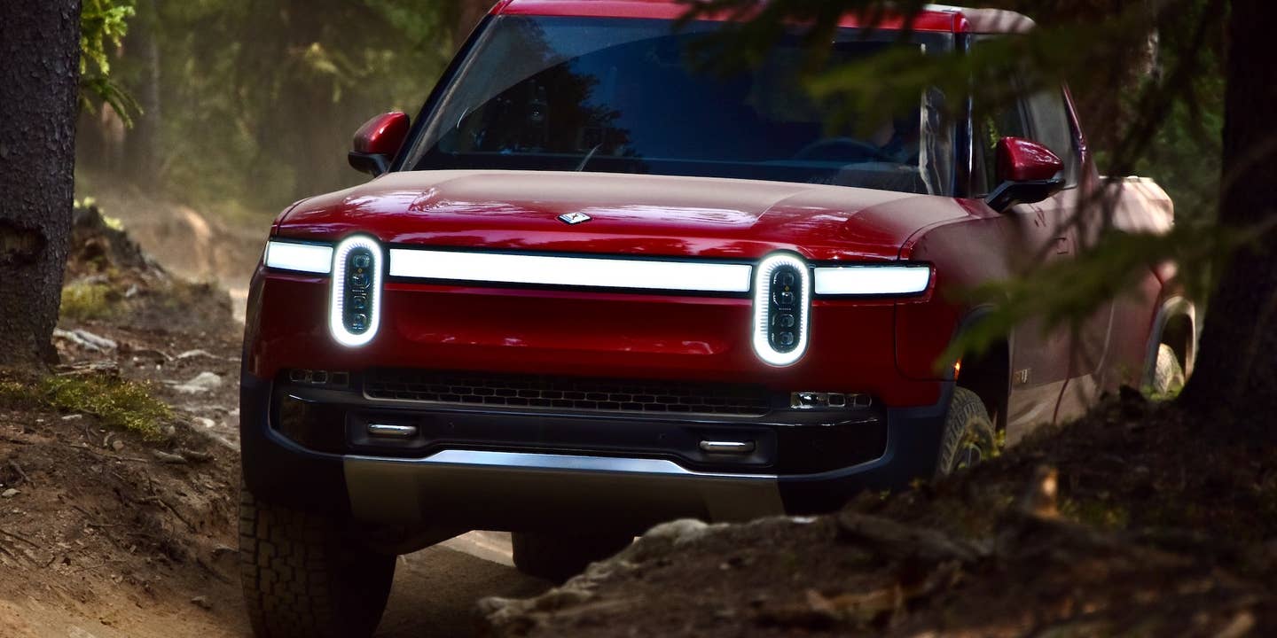 2022 Rivian R1T in the Rocky Mountains