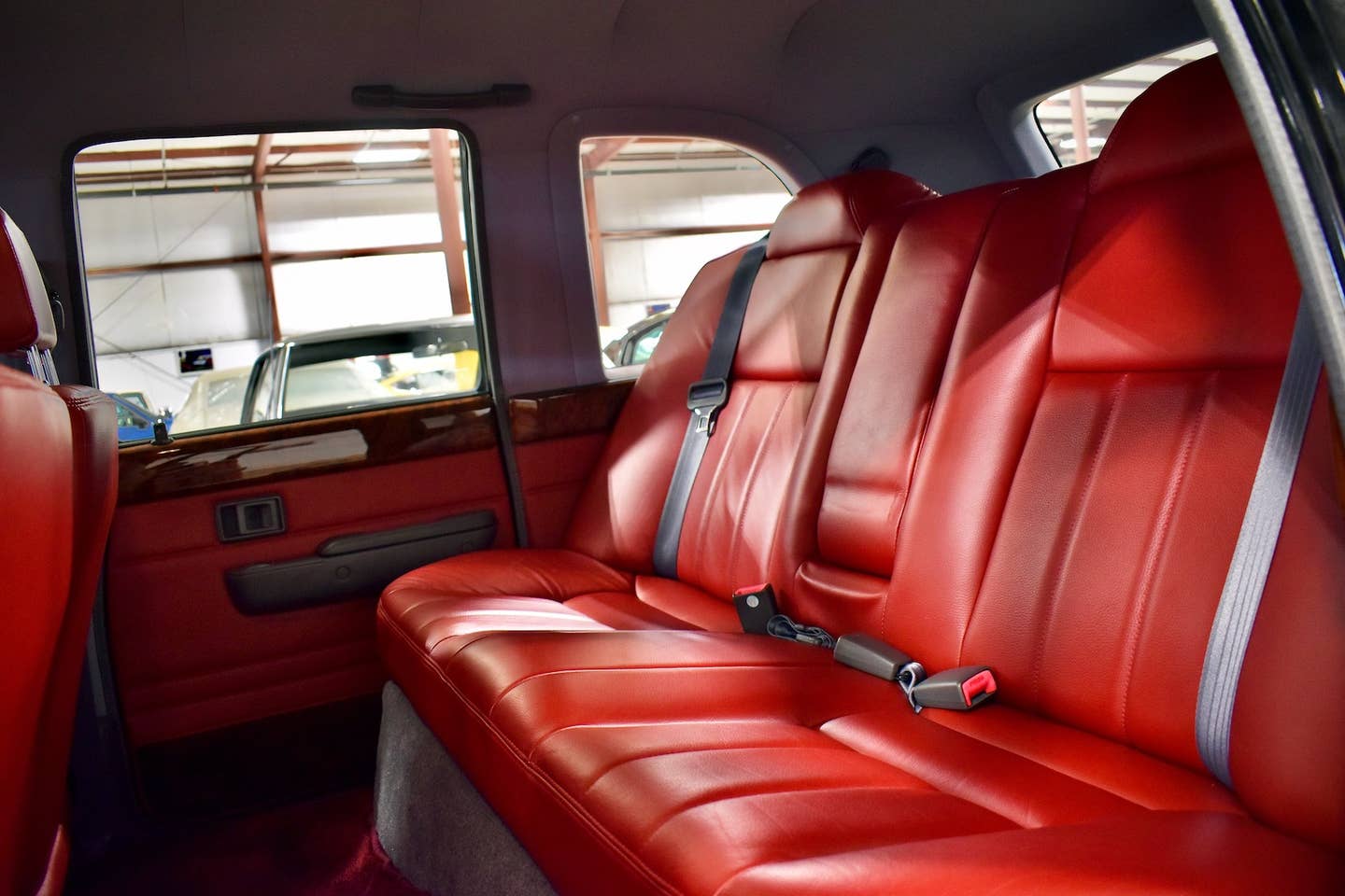 1996 Toyota Classic back seat with red leather