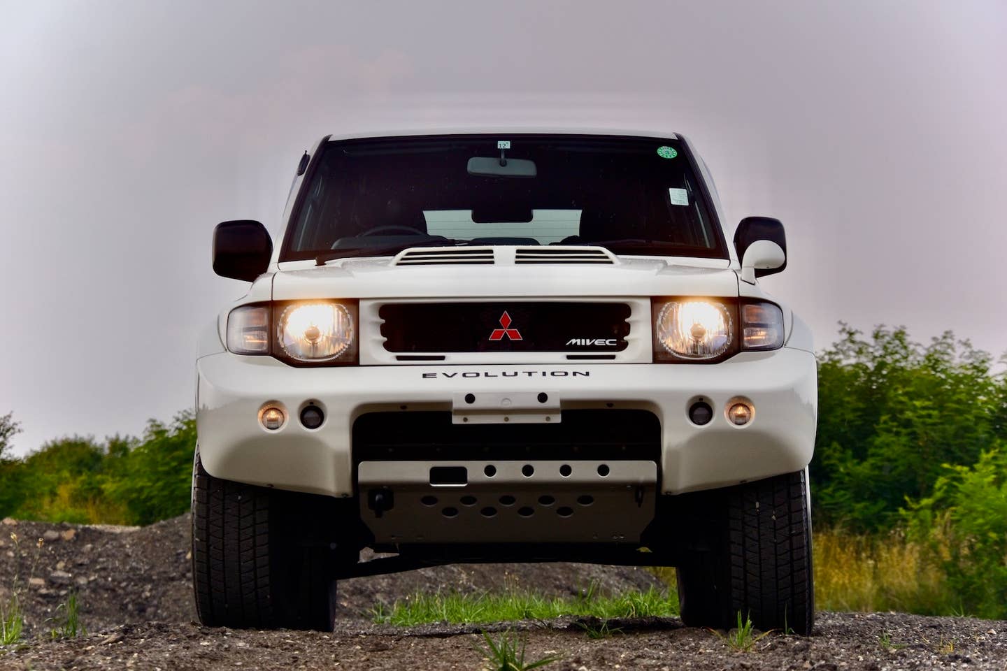 1997 Mitsubishi Pajero Evolution front from down low