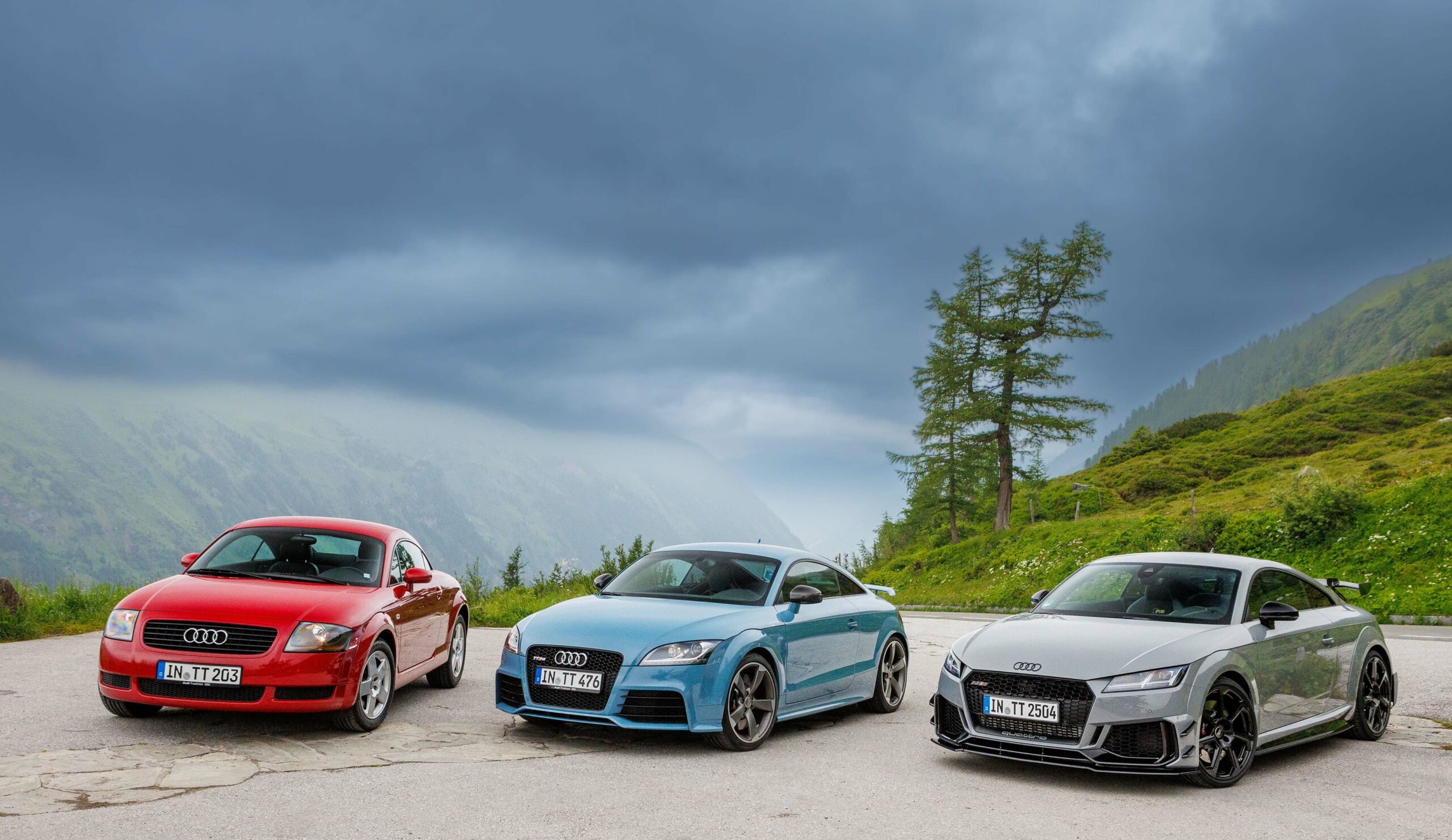 Audi TT – the three generations.