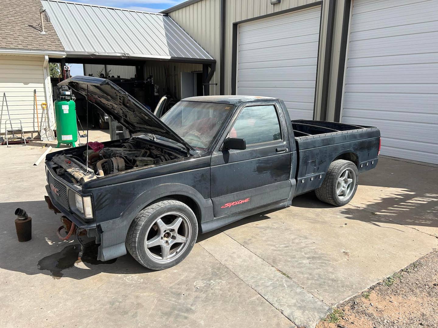 GMC Syclone with its hood open
