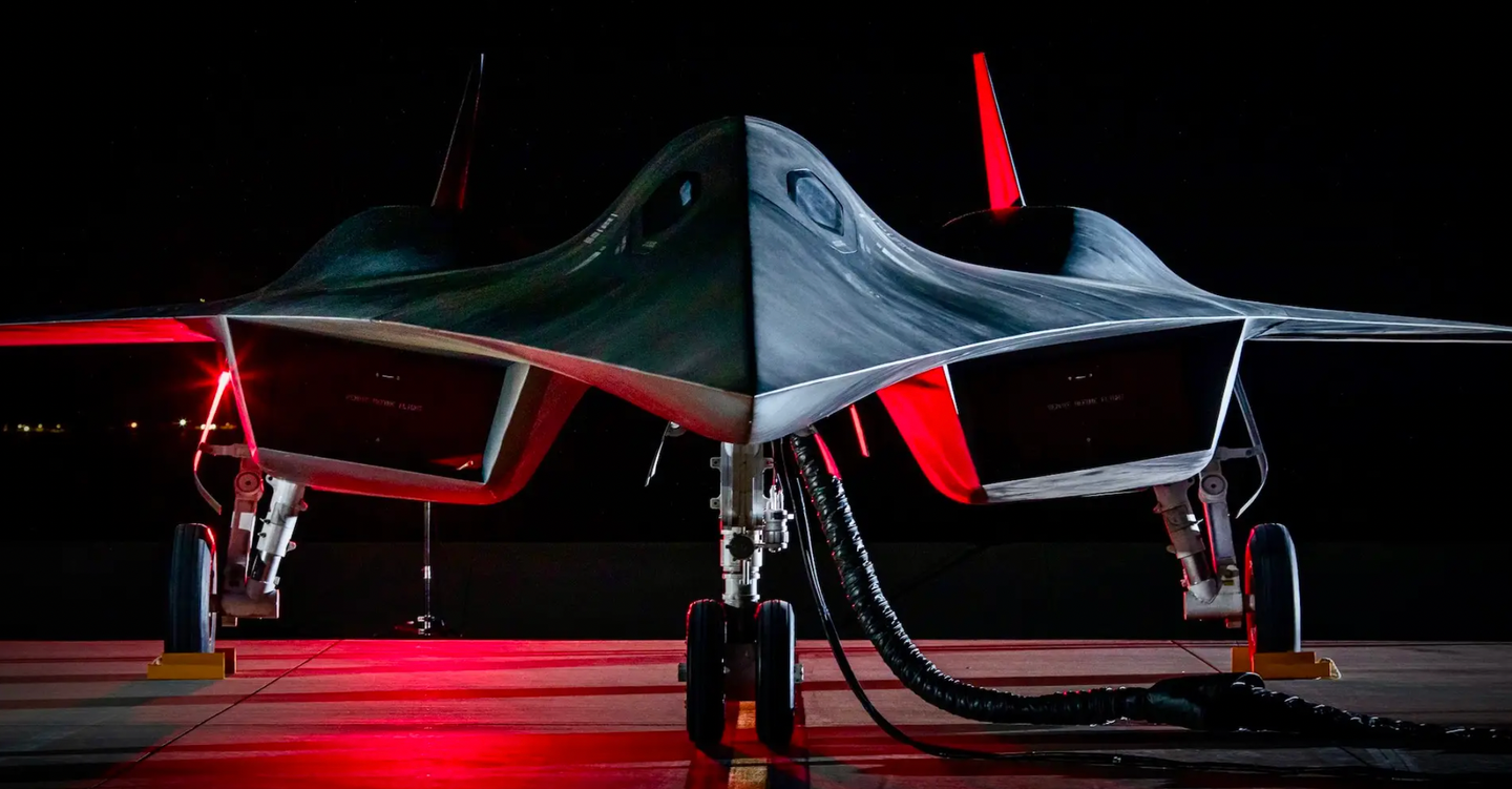 The fictional Darkstar hypersonic aircraft that appeared in the movie <em>Top Gun: Maverick</em>. <em>Lockheed Martin via Twitter</em>