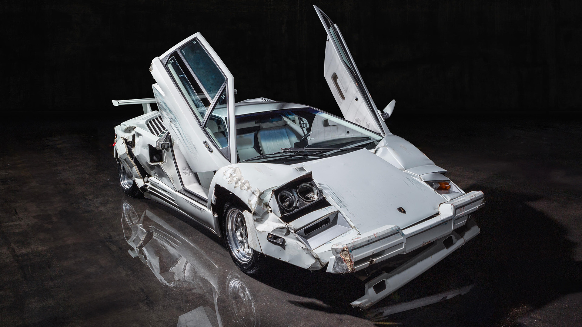 For Sale: The Wrecked Lamborghini Countach From The Wolf of Wall Street