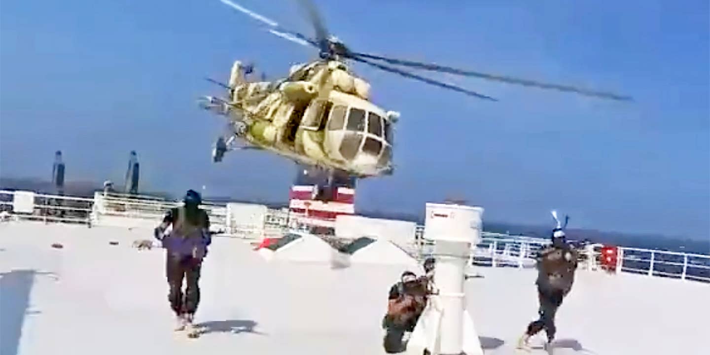 Houthis release video showing their helicopter raid on the Galaxy Leader in the Red Sea.