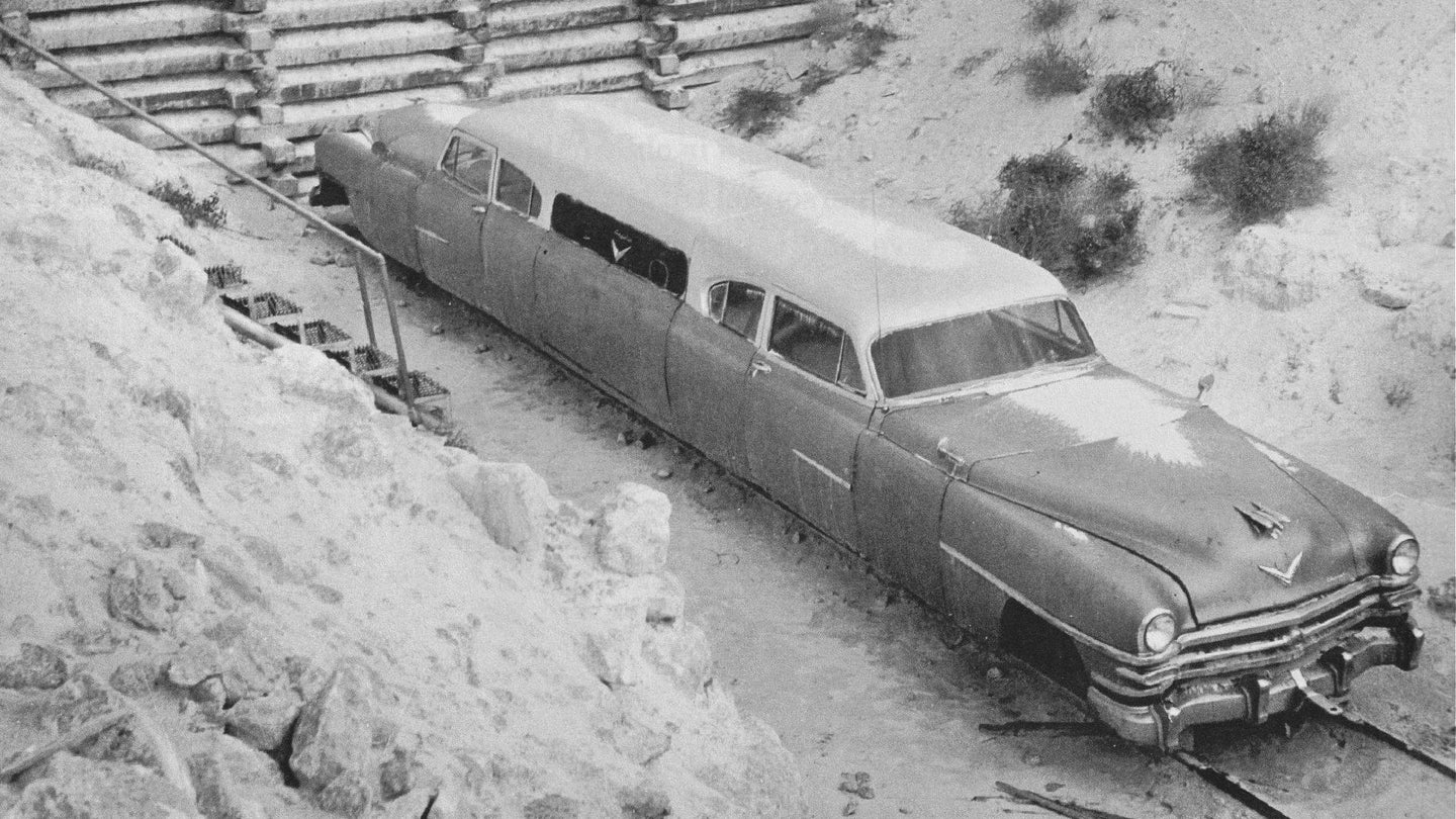 Blue Goose railcar made from two 1953 Chrysler New Yorkers