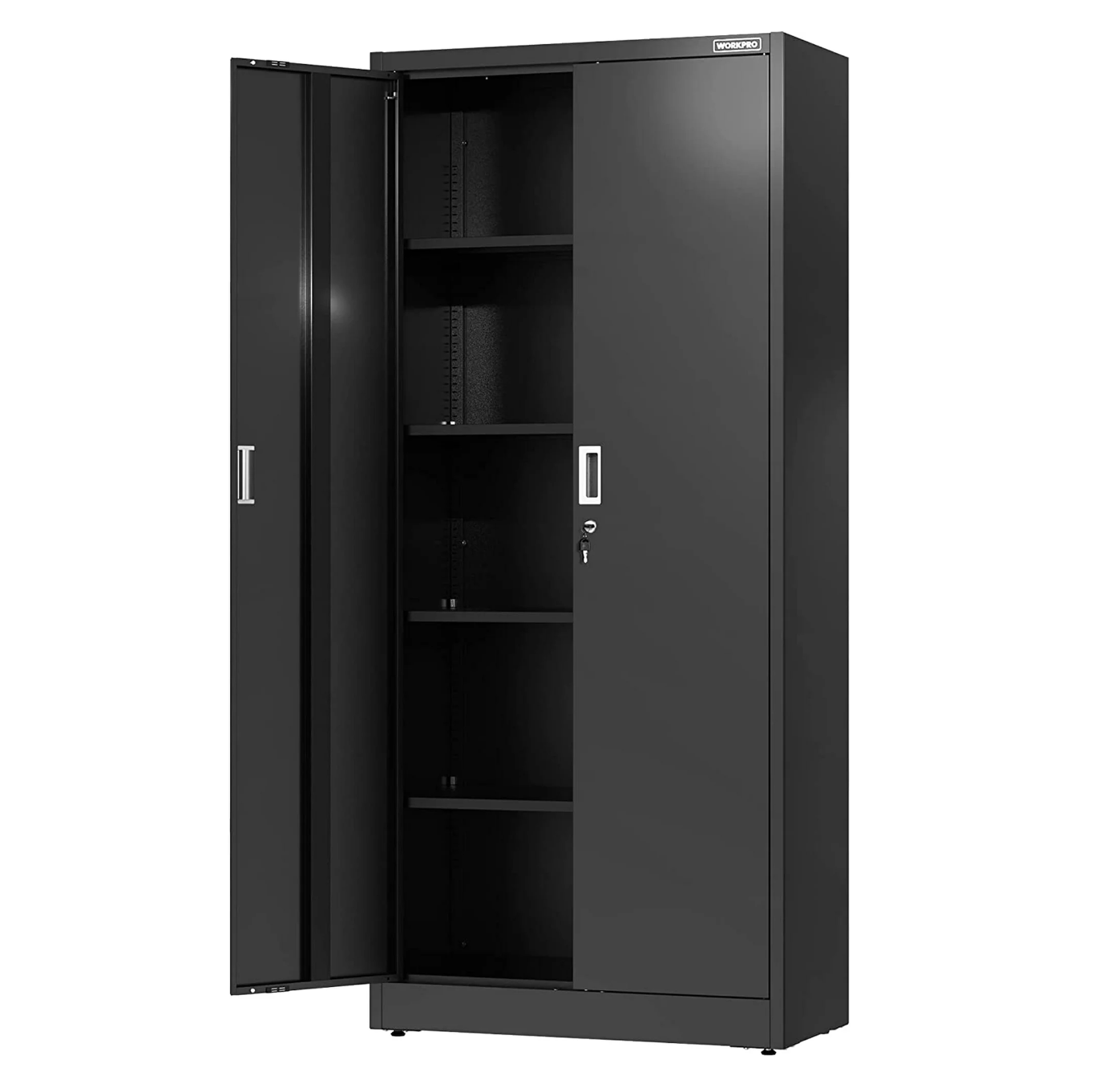 WORKPRO Storage Cabinet, Metal Garage Tall Locking Cabinets with Doors and Shelves for Tools ($159.99)