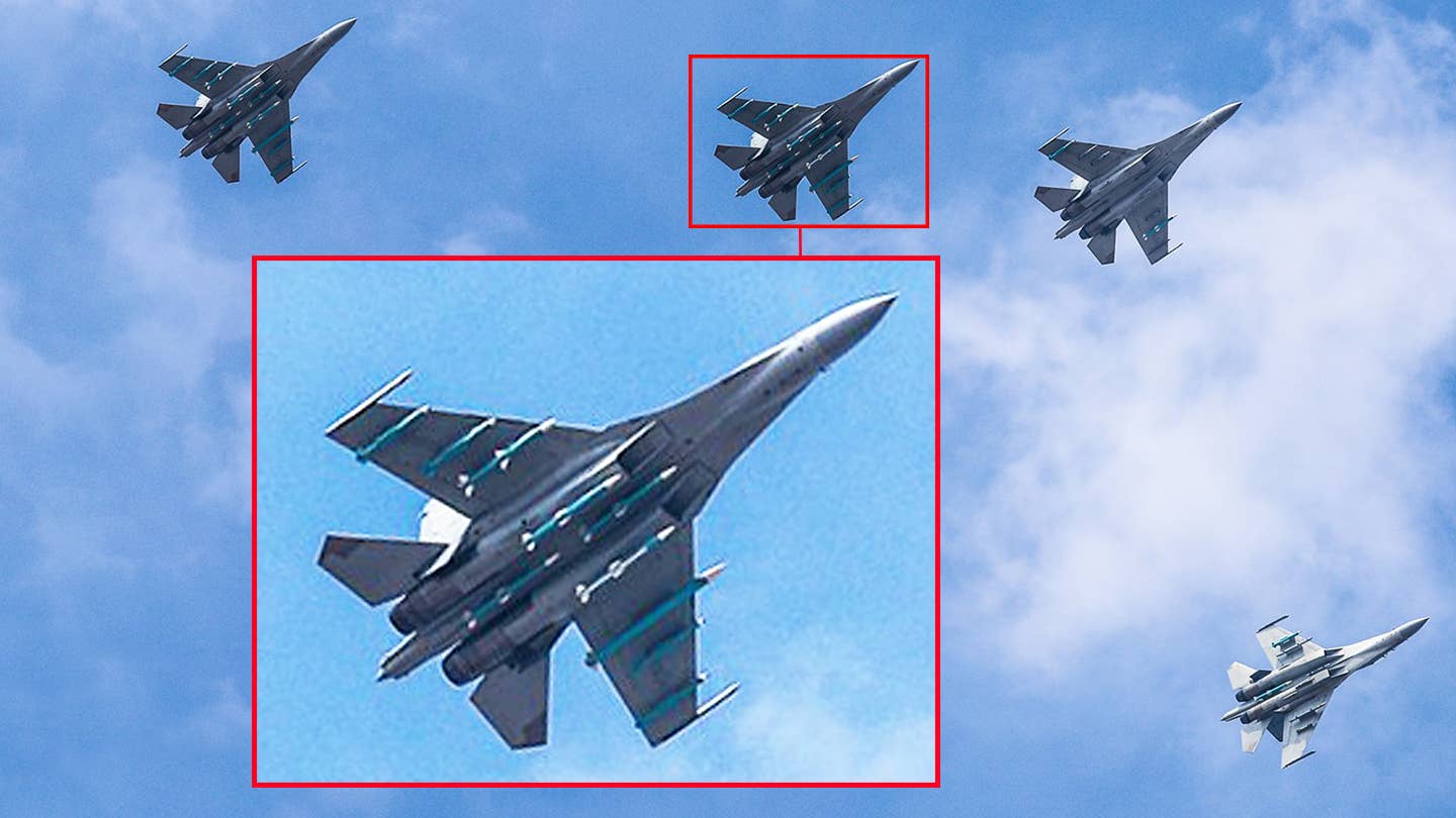 Chinese Flanker photographed with PL-17 very long-range air-to-air missile