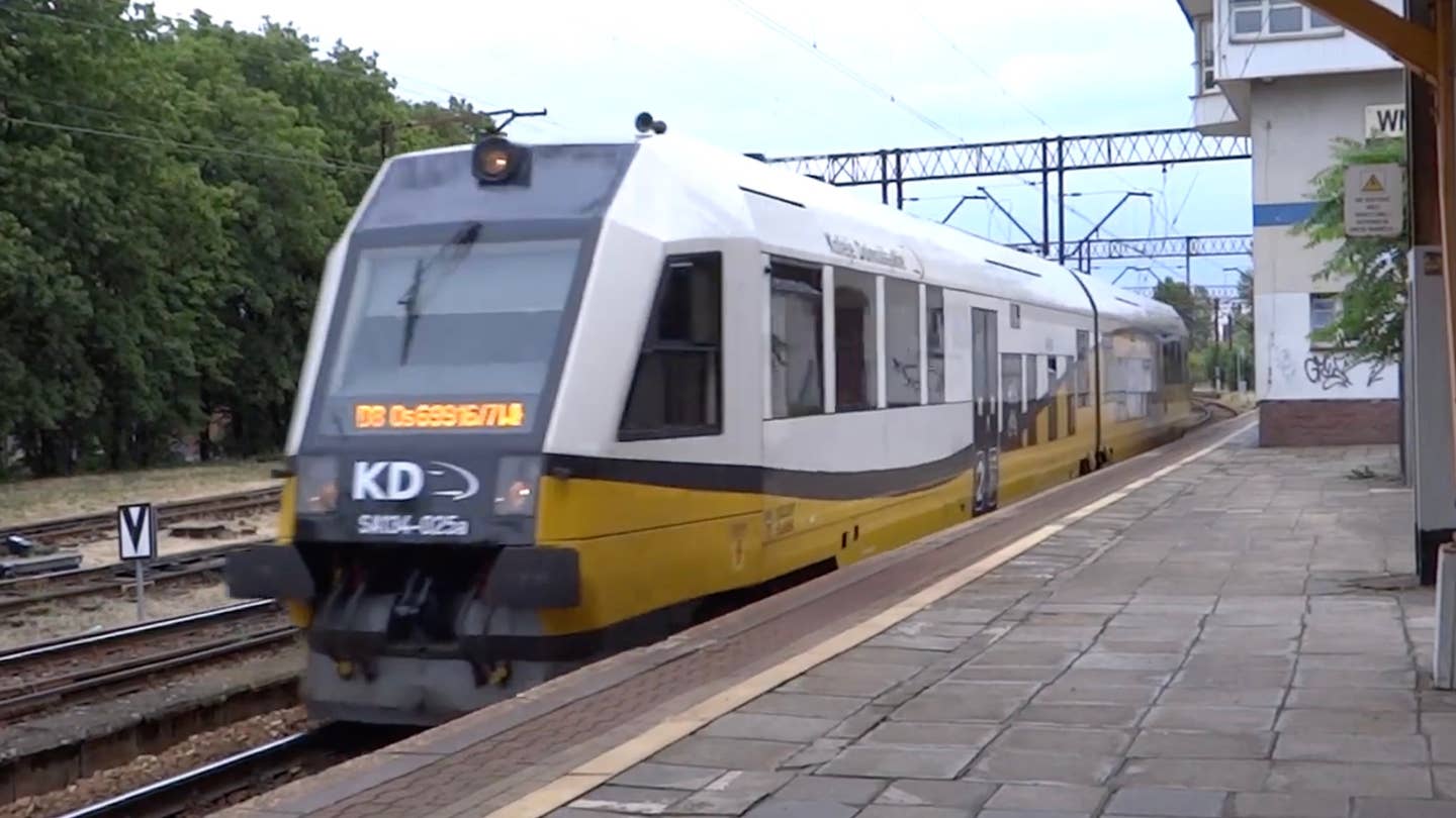 A Lower Silesian Ralways train in Poland