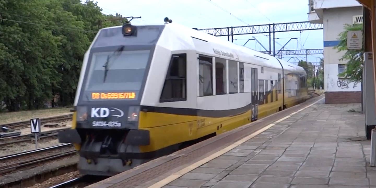 A Lower Silesian Ralways train in Poland