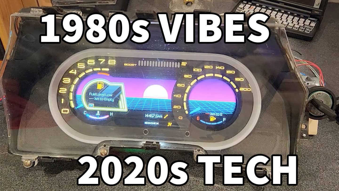 Nissan 300ZX Owner Turns Ford Digital Dash Into Wicked Retro Display