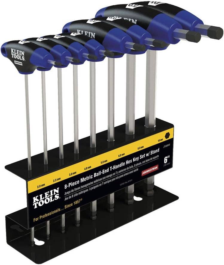 Klein Tools Hex Kit Set, Metric Ball End T-Handle Hex Key Allen Wrench Set for $52.39