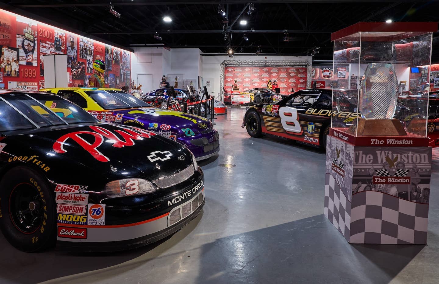 On the floor of the Winston Cup Museum