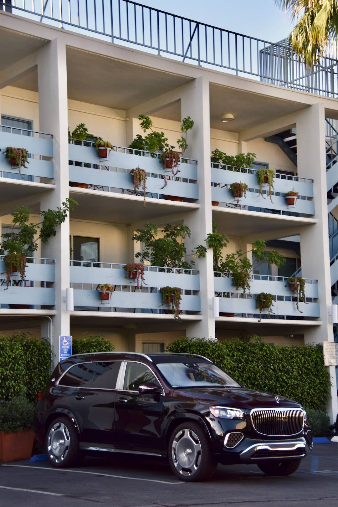 2024 Mercedes-Maybach GLS 600 in a hotel parking lot