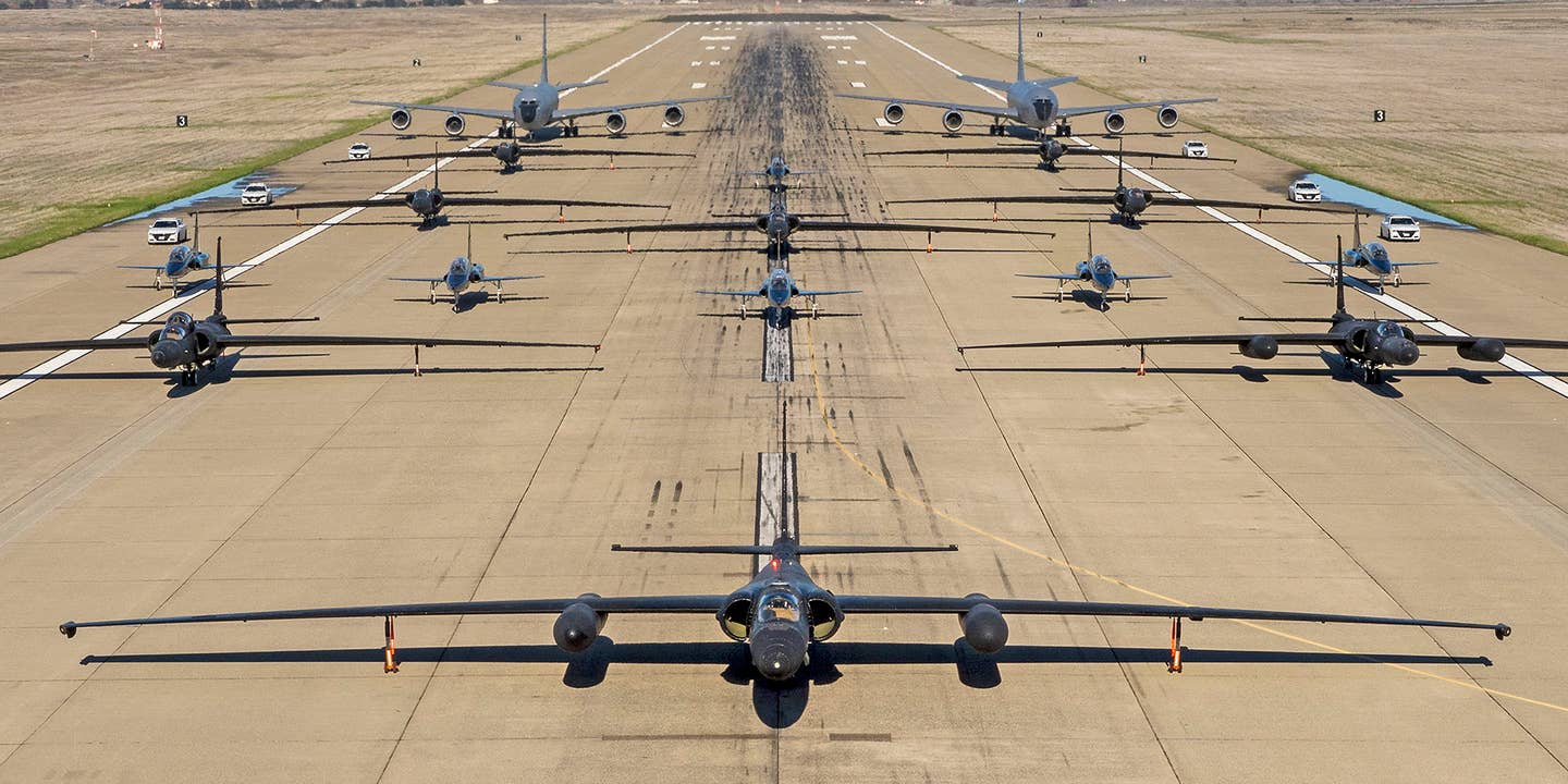 Beale AFB executes an elephant walk as the U-2's service approaches its end.