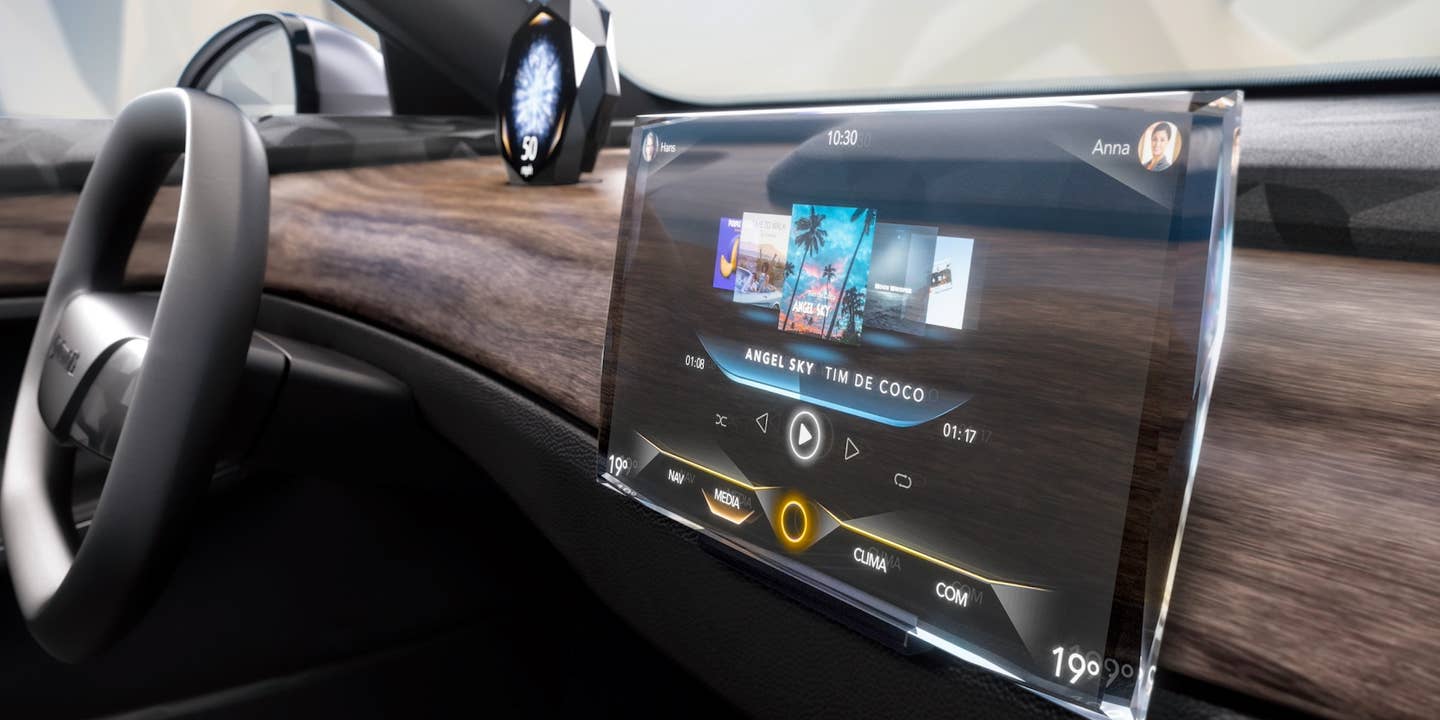 The Transparent Infotainment Screen Is Here and It’s Made of Swarovski Crystal