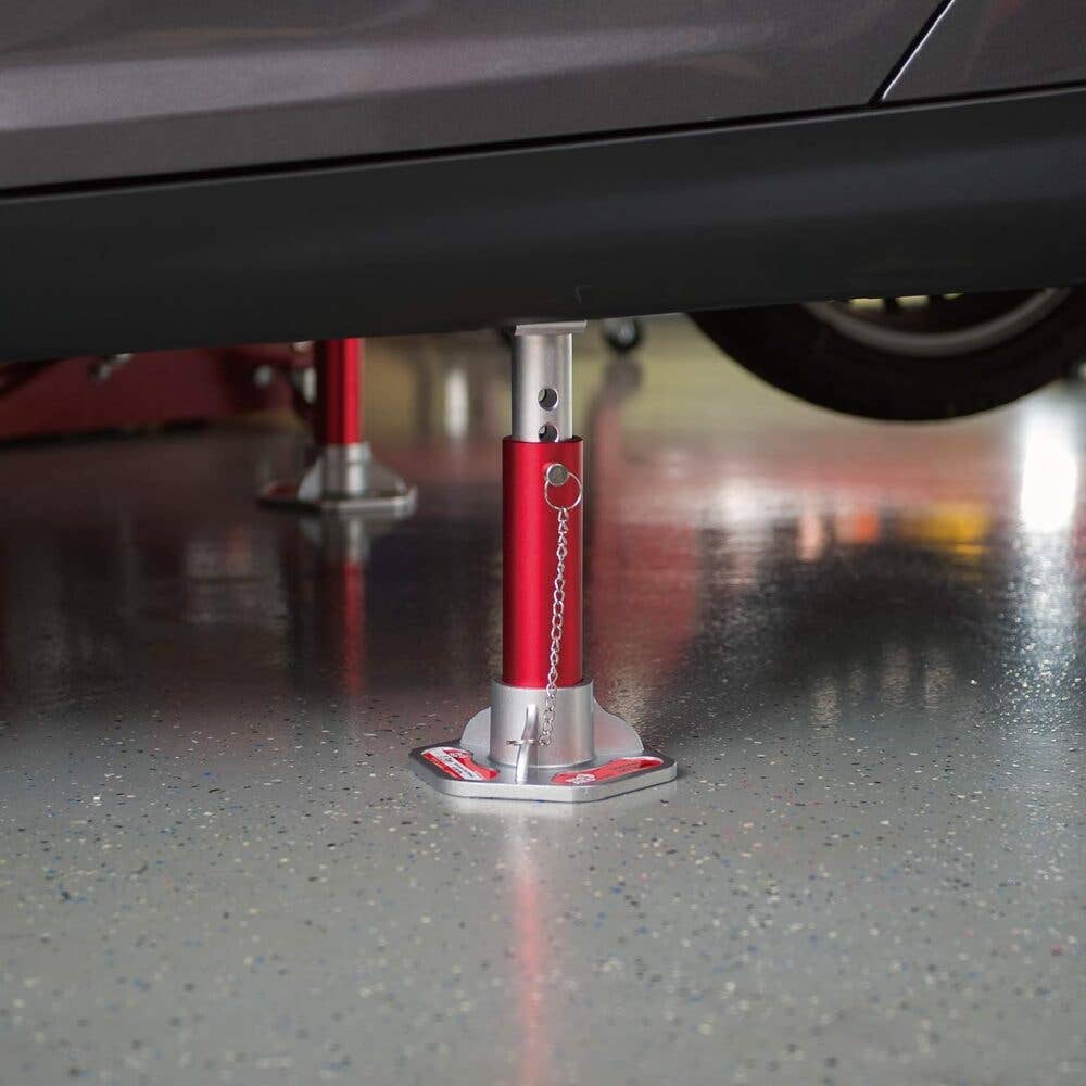 Torin 3-Ton Big Red Aluminum Jack Stands with Locking Support Pins for $74.99
