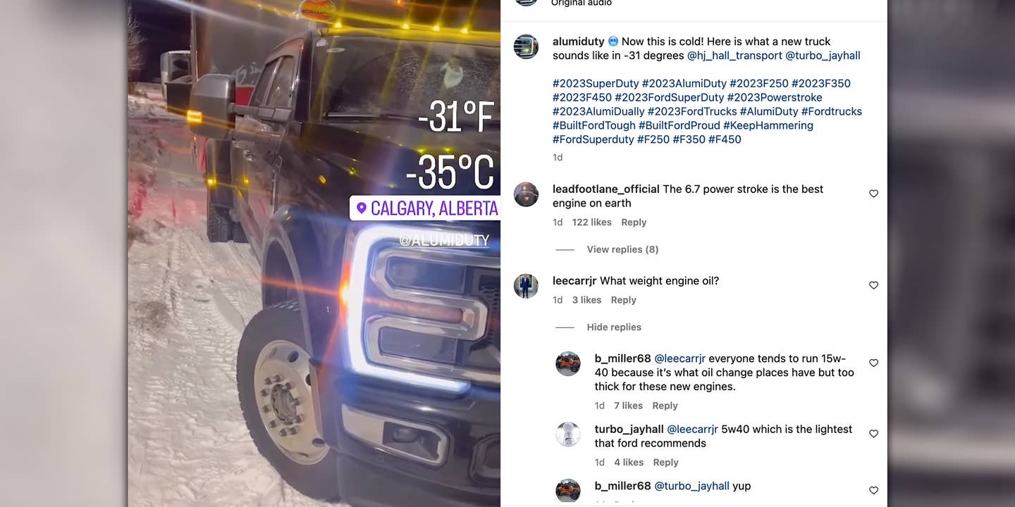 This Is What a New Ford Super Duty Diesel Sounds Like on a -30 Degree Cold Start