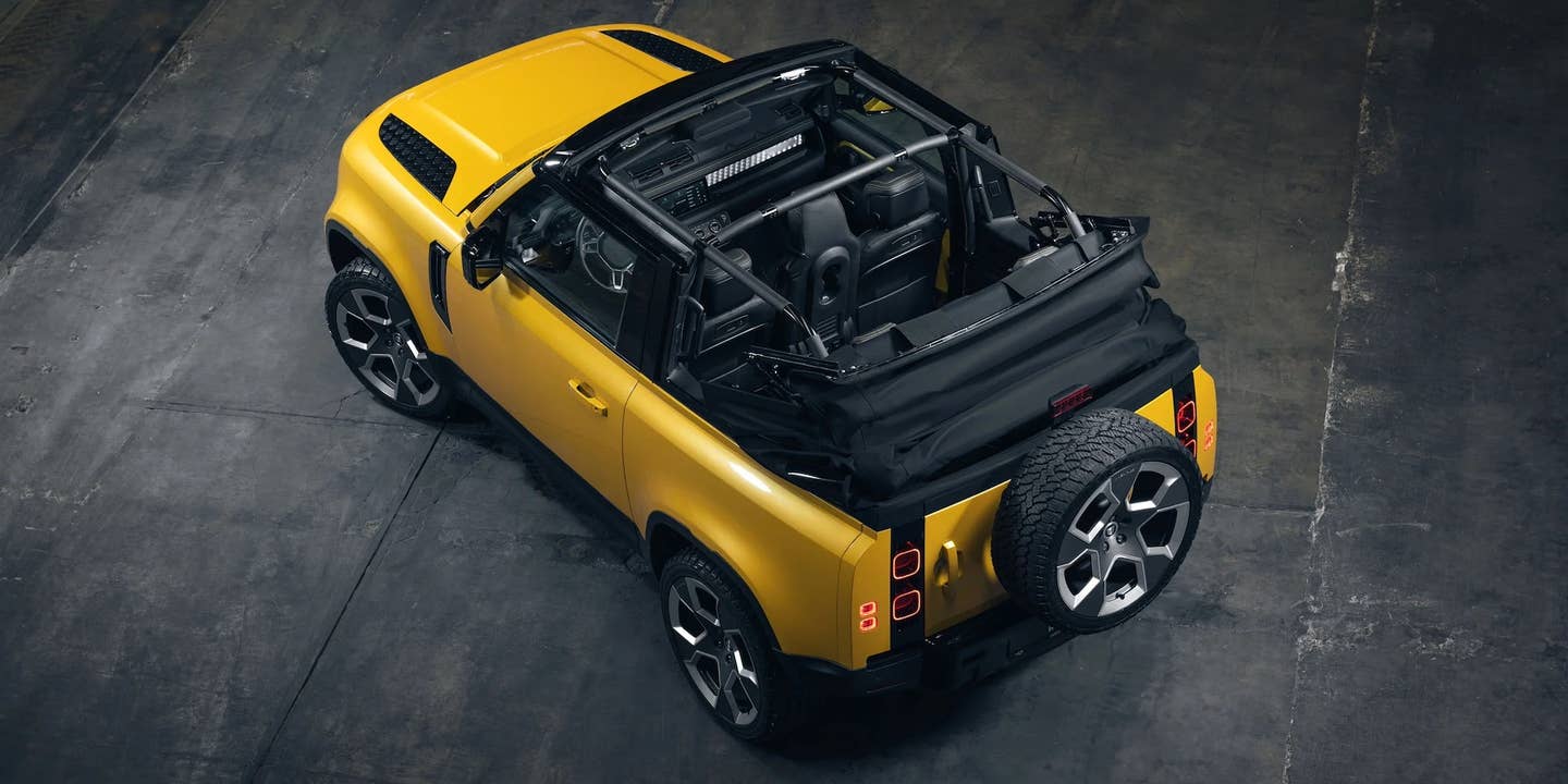 This Land Rover Defender Has a Power Convertible Top for Peak Off-Roading