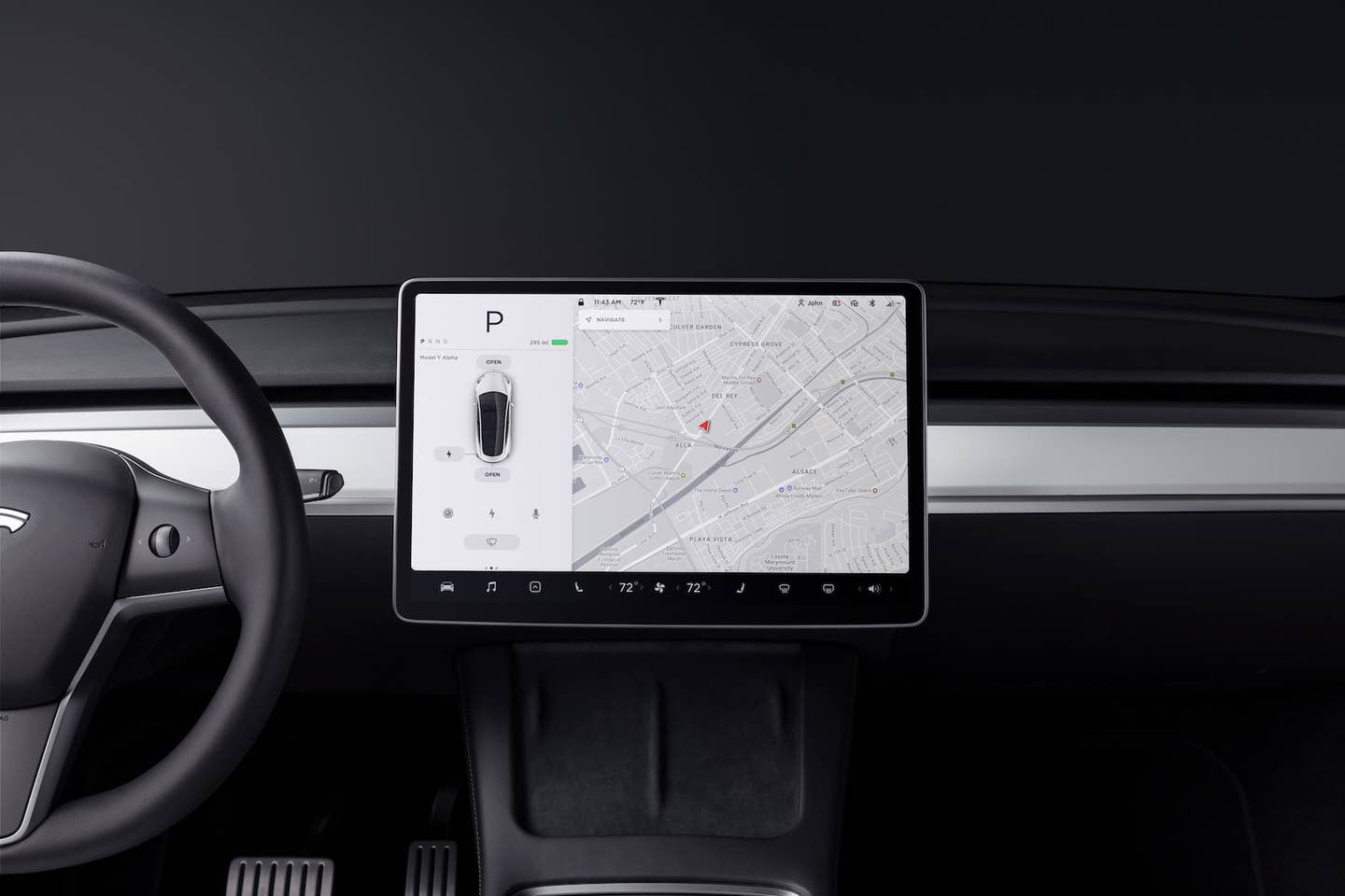 Tesla Model Y infotainment screen