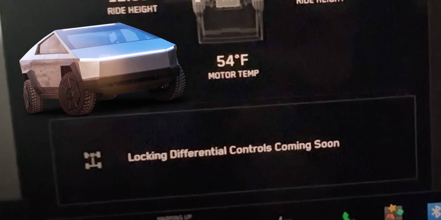Tesla Cybertruck Owner Gets ‘Coming Soon’ Message When Trying to Lock Diff